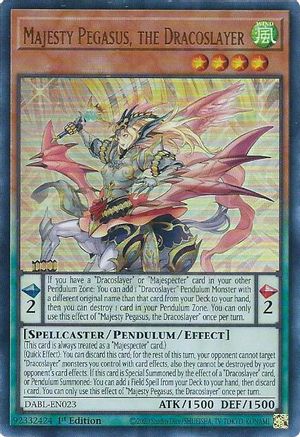 Majesty Pegasus, the Dracoslayer (Ultra Rare) (DABL-EN023) - Darkwing Blast 1st Edition