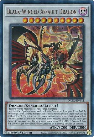 Black-Winged Assault Dragon (Ultra Rare) (DABL-EN042) - Darkwing Blast 1st Edition