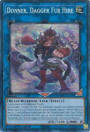 Donner, Dagger Fur Hire (Super Rare) (DABL-EN049) - Darkwing Blast 1st Edition