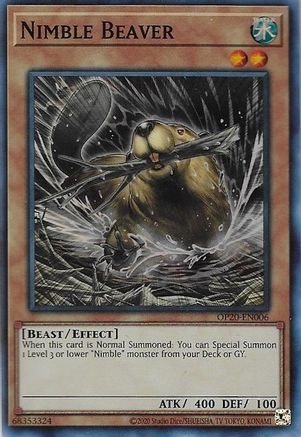 Nimble Beaver (Super Rare) (OP20-EN006) - OTS Tournament Pack 20 Unlimited