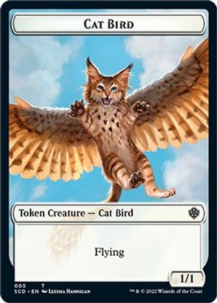 Cat Bird // Thopter Double-Sided Token (SCD-5 // 24) [Starter Commander Decks]