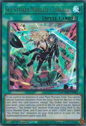 Sky Striker Mobilize - Linkage! (Ultra Rare) (MAMA-EN003) - Magnificent Mavens 1st Edition