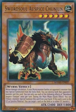 Swordsoul Auspice Chunjun (Ultra Rare) (MAMA-EN037) - Magnificent Mavens 1st Edition