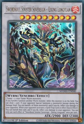 Swordsoul Sinister Sovereign - Qixing Longyuan (Ultra Rare) (MAMA-EN040) - Magnificent Mavens 1st Edition