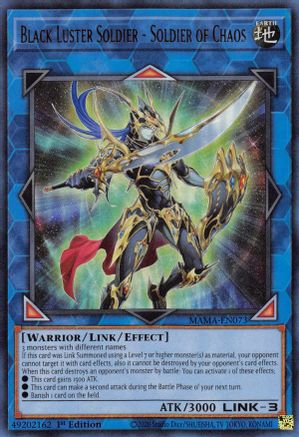 Black Luster Soldier - Soldier of Chaos (Ultra Rare) (MAMA-EN073) - Magnificent Mavens 1st Edition