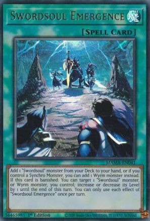Swordsoul Emergence (Ultra Rare) (MAMA-EN041) - Magnificent Mavens 1st Edition