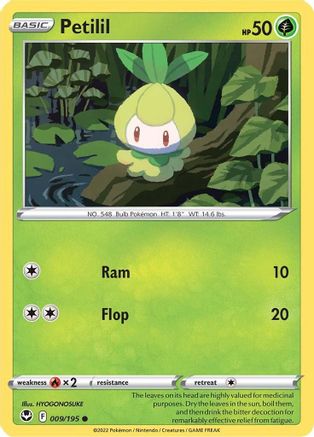Petilil (009/195) [SWSH12 Silver Tempest] Reverse Holofoil - Common