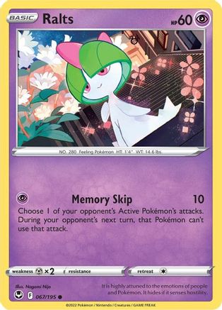 Ralts (067/195) [SWSH12 Silver Tempest] - Common