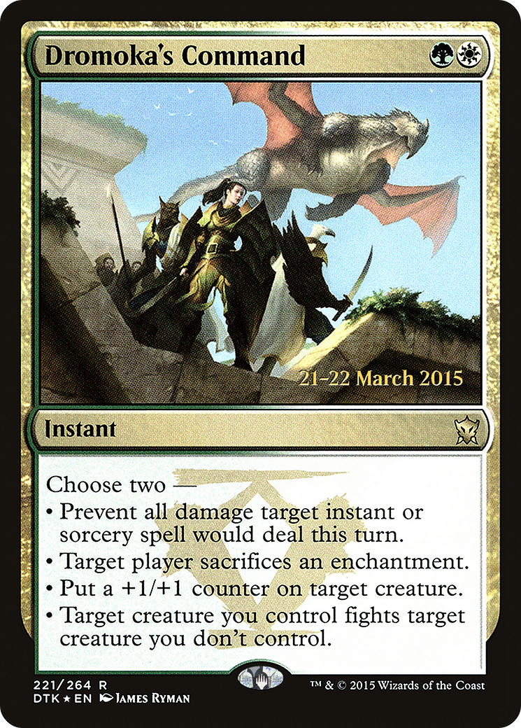 Dromoka's Command (PRE-221) [Dragons of Tarkir Promos] Foil