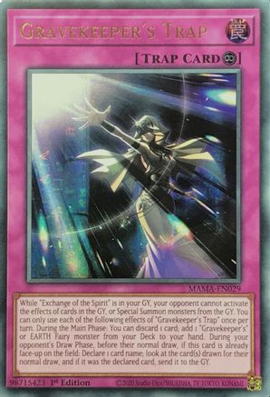 Gravekeeper's Trap (Ultra Pharaoh’s Rare) (MAMA-EN029) - Magnificent Mavens 1st Edition