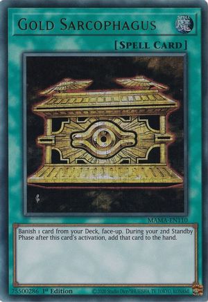 Gold Sarcophagus (Ultra Pharaoh’s Rare) (MAMA-EN110) - Magnificent Mavens 1st Edition
