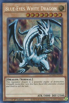 Blue-Eyes White Dragon (Secret Pharaoh’s Rare) (MAMA-EN104) - Magnificent Mavens 1st Edition