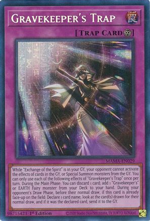 Gravekeeper's Trap (Secret Pharaoh’s Rare) (MAMA-EN029) - Magnificent Mavens 1st Edition