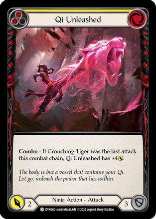 Qi Unleashed (Yellow) (DYN060) - Dynasty Rainbow Foil