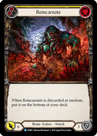Reincarnate (Yellow) (DYN011) - Dynasty Rainbow Foil