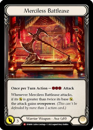 Merciless Battleaxe (DYN068) - Dynasty Rainbow Foil