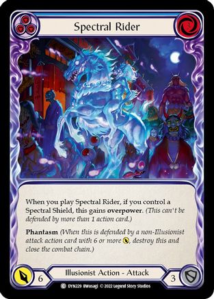 Spectral Rider (Blue) (DYN229) - Dynasty Rainbow Foil