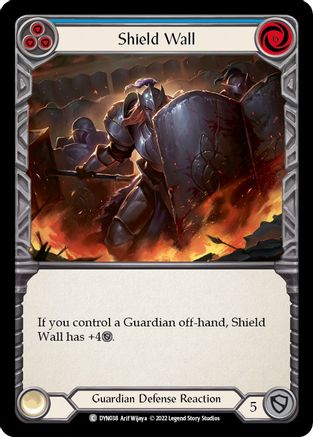 Shield Wall (Blue) (DYN038) - Dynasty Rainbow Foil
