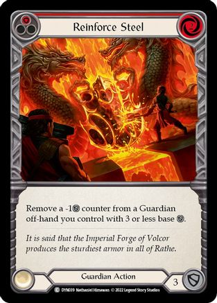 Reinforce Steel (Red) (DYN039) - Dynasty Rainbow Foil