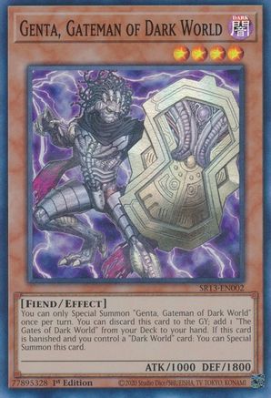 Genta, Gateman of Dark World (Super Rare) (SR13-EN002) - Structure Deck: Dark World 1st Edition