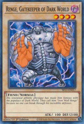 Renge, Gatekeeper of Dark World (Common) (SR13-EN017) - Structure Deck: Dark World 1st Edition