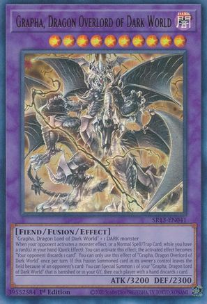 Grapha, Dragon Overlord of Dark World (Ultra Rare) (SR13-EN041) - Structure Deck: Dark World 1st Edition