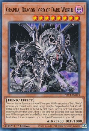 Grapha, Dragon Lord of Dark World (Common) (SR13-EN043) - Structure Deck: Dark World 1st Edition