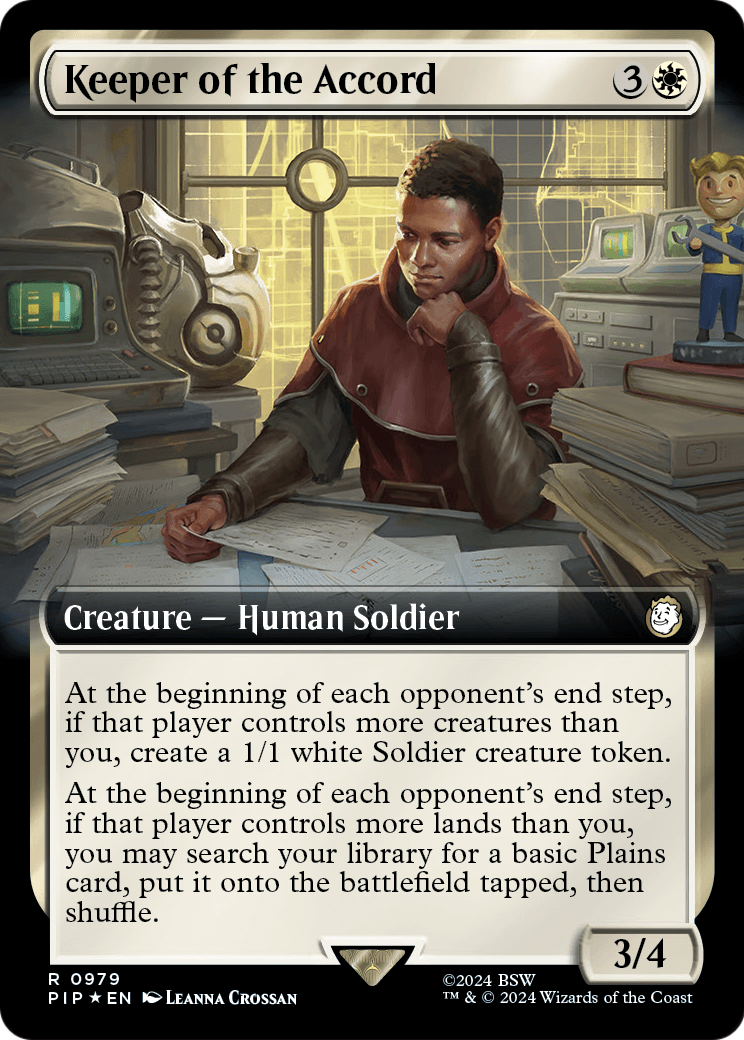 Keeper of the Accord (Extended Art) (Surge Foil) (PIP-979) [Fallout] Foil