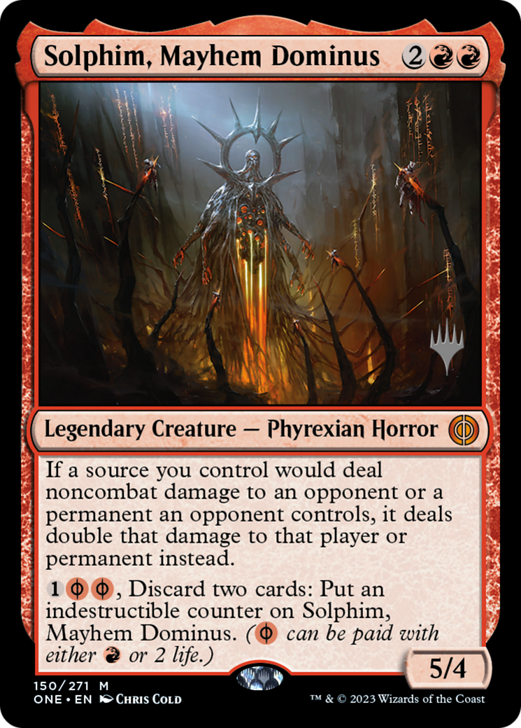 Solphim, Mayhem Dominus (PPONE-150) [Promo Pack: Phyrexia: All Will Be One Promos] Foil