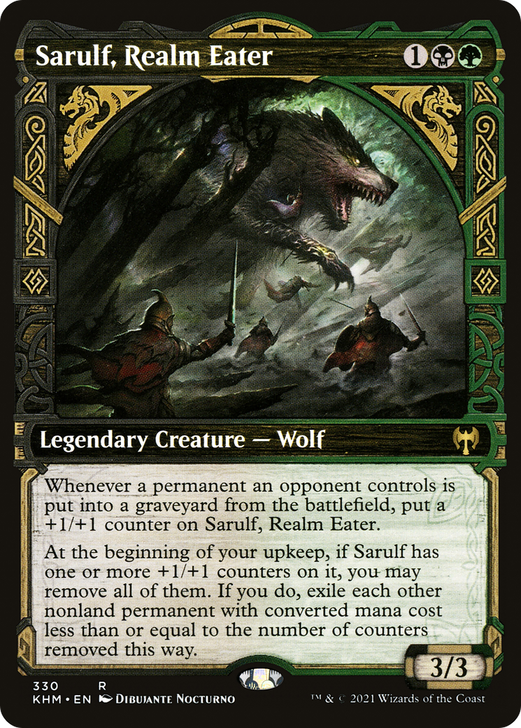 Sarulf, Realm Eater (Showcase) (KHM-330) [Kaldheim] Foil