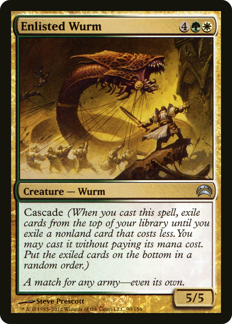 Enlisted Wurm (PC2-090) [Planechase 2012] Foil