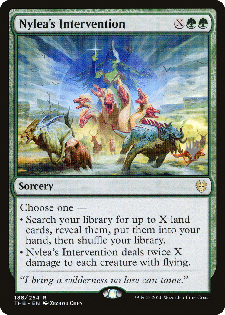 Nylea's Intervention (PPTHB-188) [Promo Pack: Theros Beyond Death Promos] Foil