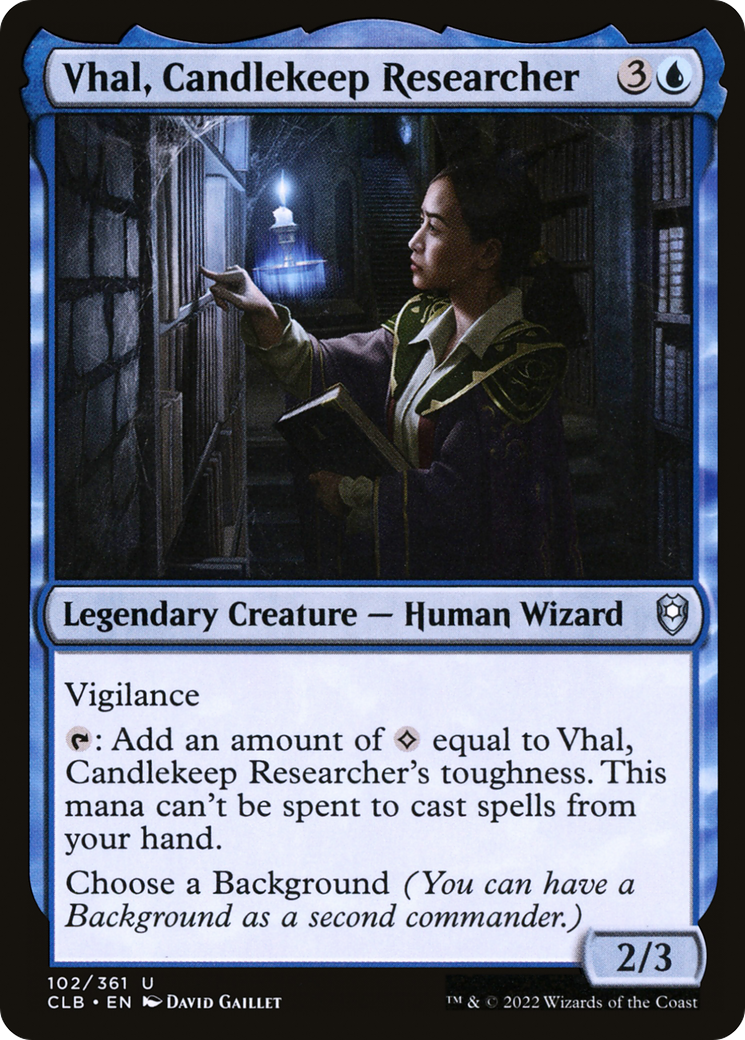 Vhal, Candlekeep Researcher - Foil [Commander Legends: Battle for Baldur's Gate]