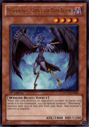 Blackwing - Shura the Blue Flame (Rare) (DP11-EN004) - Duelist Pack 11: Crow 1st Edition