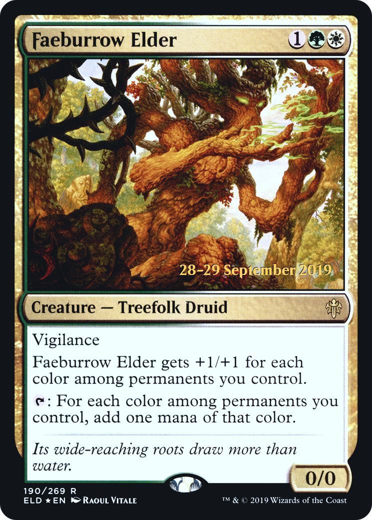 Faeburrow Elder (PRE-190) [Throne of Eldraine Promos] Foil