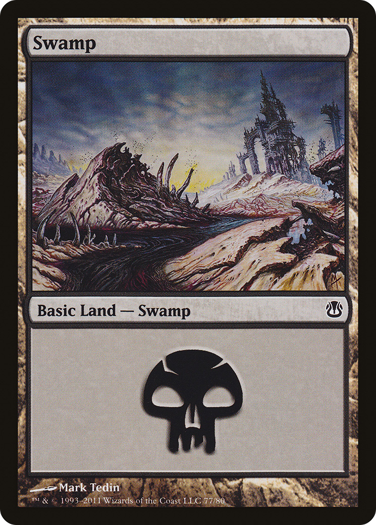 Swamp (DDH-077) [Duel Decks: Ajani vs. Nicol Bolas]