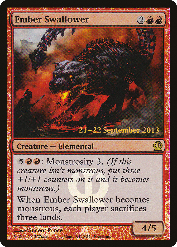 Ember Swallower (PRE-120) [Theros Promos] Foil