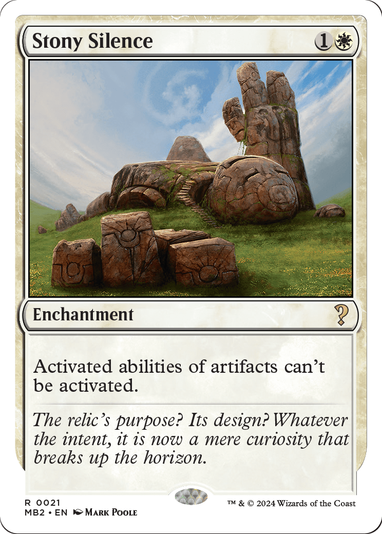 Stony Silence (White Border) (MB2-021) [Mystery Booster 2]