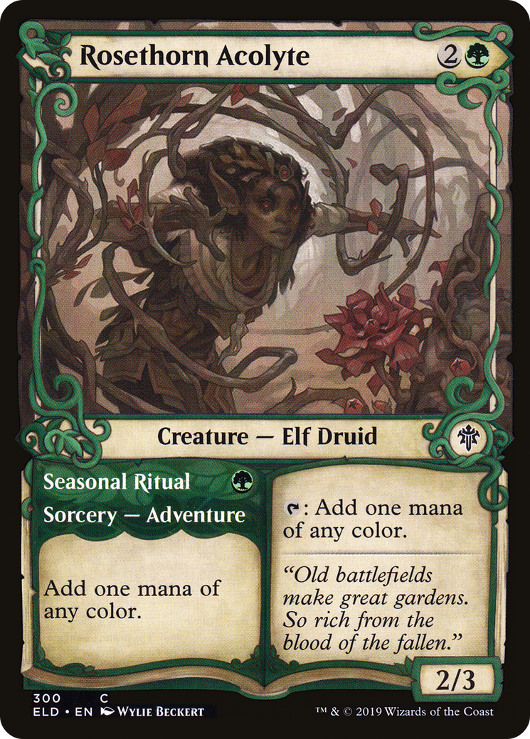Rosethorn Acolyte (Showcase) (ELD-300) [Throne of Eldraine] Foil