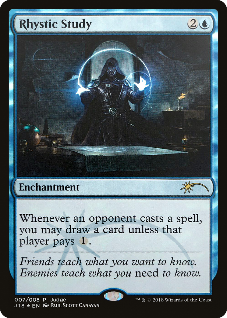Rhystic Study (JDG-007) [Judge Gift Cards 2018] Foil