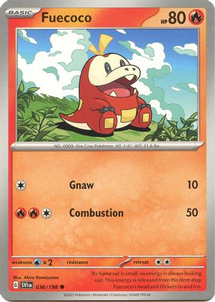 Fuecoco (036/198) [SV01 Scarlet & Violet Base Set] Reverse Holofoil - Common