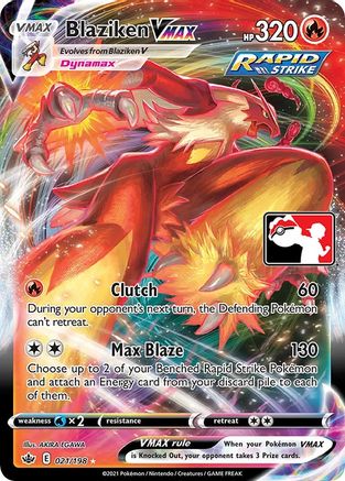 Blaziken VMAX (21/198) [Prize Pack Series Cards] Holofoil - Ultra Rare
