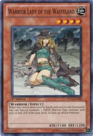 Warrior Lady of the Wasteland (Common) (YS11-EN020) - Starter Deck: Dawn of the Xyz 1st Edition