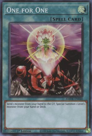 One for One (Super Rare) (AMDE-EN040) - Amazing Defenders 1st Edition