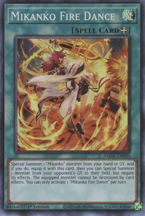 Mikanko Fire Dance (Super Rare) (AMDE-EN030) - Amazing Defenders 1st Edition