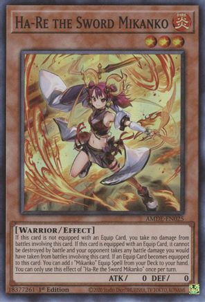 Ha-Re the Sword Mikanko (Super Rare) (AMDE-EN025) - Amazing Defenders 1st Edition