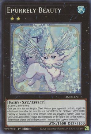 Epurrely Beauty (Super Rare) (AMDE-EN015) - Amazing Defenders 1st Edition
