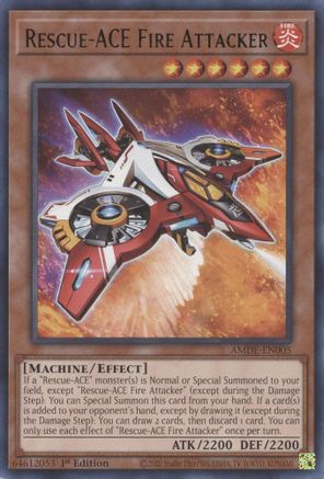 Rescue-ACE Fire Attacker (Rare) (AMDE-EN005) - Amazing Defenders 1st Edition