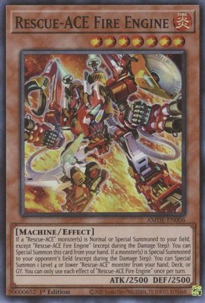 Rescue-ACE Fire Engine (Super Rare) (AMDE-EN006) - Amazing Defenders 1st Edition