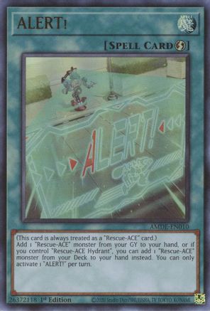 ALERT! (Ultra Rare) (AMDE-EN010) - Amazing Defenders 1st Edition